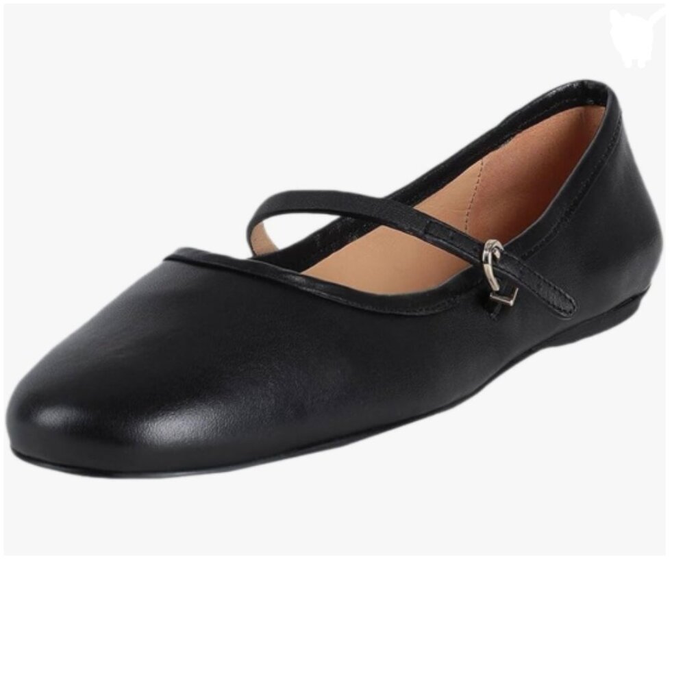 Black Mary Jane Flats